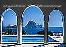 Pool and Arches Large tropical Wall Murals