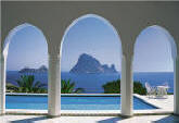 Pool and Arches, Mallorca Wall Mural 8-067 by Komar