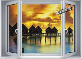 Sunset Resort Peel and Stick Wall Mural
