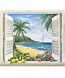 Tropical Window wallpaper wall mural