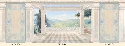 8-084 Country Marble Porch Wall Mural