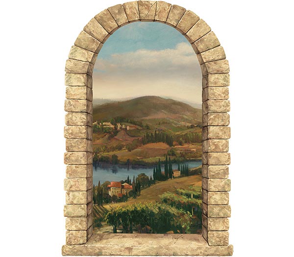 Stone Window - Provence Vineyard Mural FFM10428M