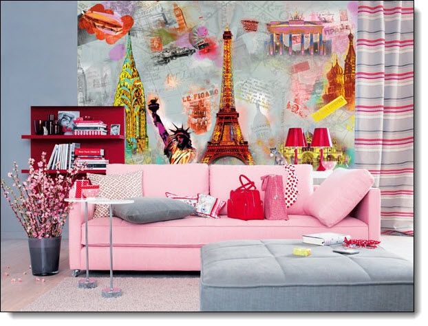Around The World Wall Mural DM121 roomsetting