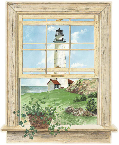 Lighthouse Window Mural 252-61399