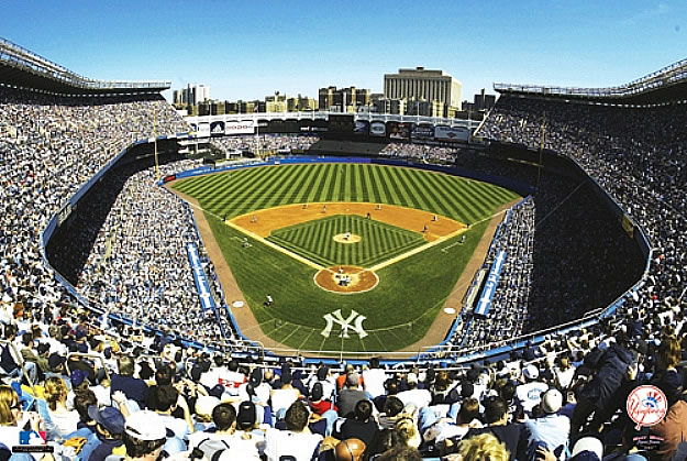 Yankee Stadium Baseball Stadium Print, New York Yankees Baseball