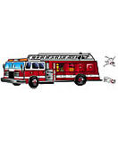 Fire truck And Dogs discount wall murals