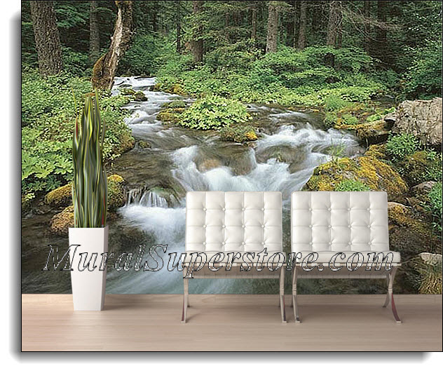 Woodland Stream Wall Mural 1876 DS8076